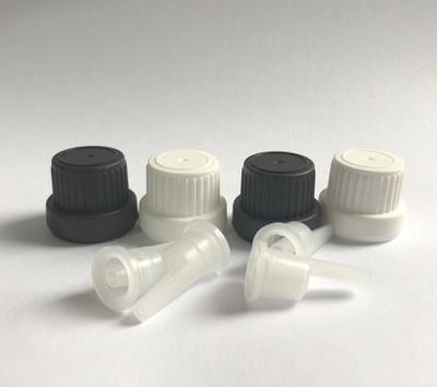 China Anti Theft Cover Essential Oil Bottles With Tamper Proof Lid Cap Caps Inner White Black Plastic 18mm Screws for sale