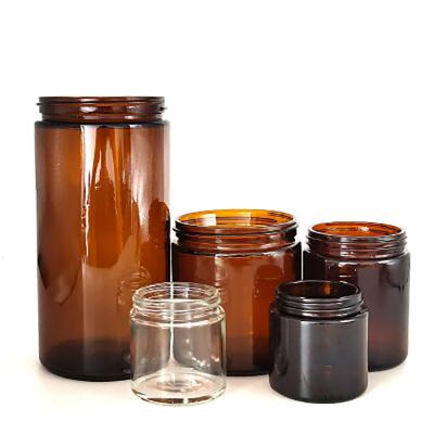 China Personal Care 500ml Amber Candle Jar Aromatherapy Bottle 100ml Brown Wide Mouth Candle Cup Soil Glass Sampling Bottle In Stock for sale