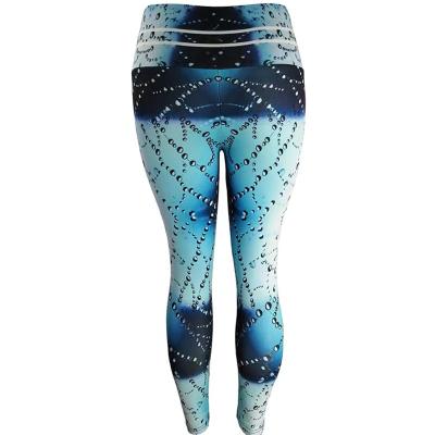 China Antibacterial Sweat Beads High Waist Printed Gaiters Sports Yoga Pants Running GSM Ladies Gaiters for sale