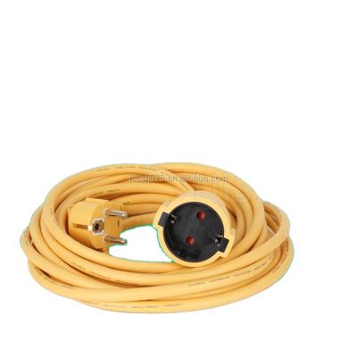 China Home Appliance European Standard 230V 3x1.5mm2 Retractable Silicone Rubber Jacket Electric Power Extension Cord 50m for sale