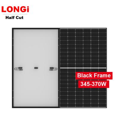 China Half Solar Panel LR4-60HPH-370M Price 370W 365W PERC Solar Panel Black Frame PV Cell Module 1776*1038*35mm for sale