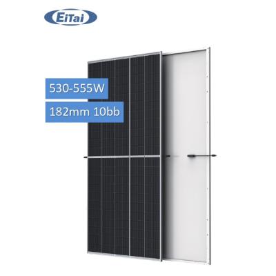 China Eitai Commercial Cost of 540W Monocrystalline Solar Panel 550W 555W Half Cut Solar Panel for sale