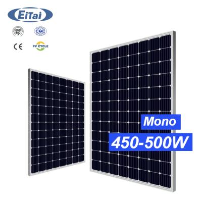 China X2-132 EITAI 500 Single Mono Class A Solar Panel 450W 480W 490W 500W CE TUV 1956*1310 * 40 mm Watt 5BB Solar Panel Solar Panel for sale