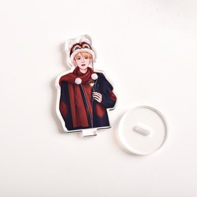 China Plastic Cartoon peripheral pendant keychain custom double - side sandwich offset printing gift for sale