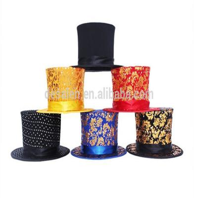 China Close Up Magic Trick Magic Magician Black Folding Top Hat for sale