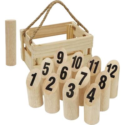 China New arrivals hard rubber wooden rubber wooden throwing game set original game for kids and adults for sale