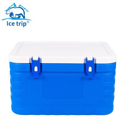 China Wholesale High Quality Blue Waterproof Ice Chest Cooler Box Insulated Hard Cooler For Camping for sale