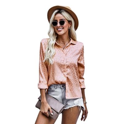 China Anti-pilling Blusa 2021 Elegant Sleeve Embossed Button Wholesale Ladies Blouses Long Bottom Women Shirts for sale