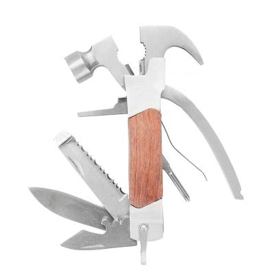 China Multi Function Camping Pocket Tool Hammer Pick Hammer In Wood Handle Claw Hammer Custom Multi Tool For Hiking for sale