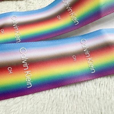 China Iridescent Strap Printed Silicone Logo Skirt Ribbon Accessories for sale