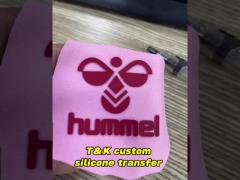 Custom 3D Logos Embossed Soft Silicone Heat Transfer Label For Clothing Use