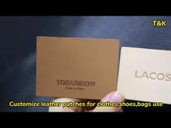 Custom Leather Patches Heat Transfer Iron On Genuine Leather Engraved Leather Patches for Hats Cloth