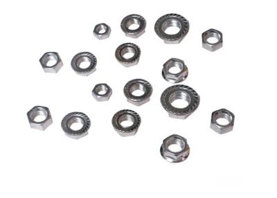 China White Zinc Finish Carbon Steel Hex Head Flange Nuts For Fastener M6 - M48 Size for sale