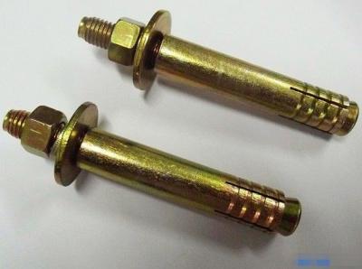 China ISO 9001 M22 Elevator Bolts Carbon Steel Material , Yellow Galvanising for sale