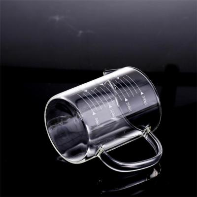 China Kitchen Utensils Viable Measuring Tube Cup Transparent Glass Beaker for sale