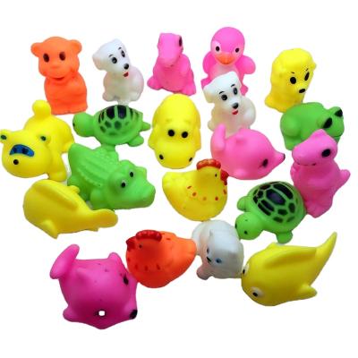 China Lovely squeaky rubber animal children Bath toys children's toys water toys to the sounds of swimming squeezes for sale