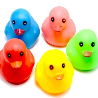 China Duck Baby Bath Toys Squeaky Lovely Cute Color Rubber Ducks Bath Toys Children Kids Water Swimming Fun Playing Toy for sale