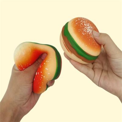 China Expandable Toy Burger Food Relaxing Bouncy Toy Adorable Bread Bread Toys For Children School Prizes Birthday Gifts for sale