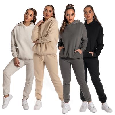 China Custom Logo Unisex Sweatsuit Good Quality Breathable 2 Pieces Set Women's Hoodies Tracksuit Sweatshirt Women Casual Tracksuits For Women for sale