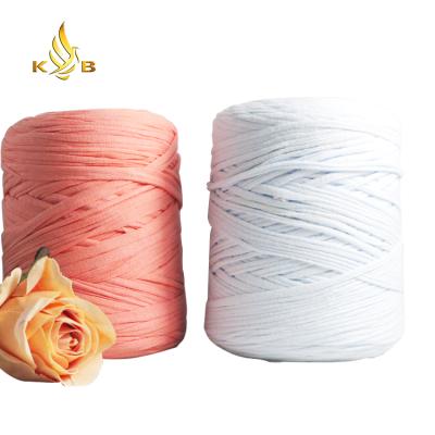 China Sustainable Recycled Anti-pilling T-shirt Yarn Chunky Band Yarn Knitting Yarn for sale