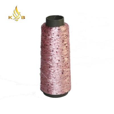 China Waterproof Polyester Knitting Sequin Yarn Sequin Fancy Yarn In China for sale