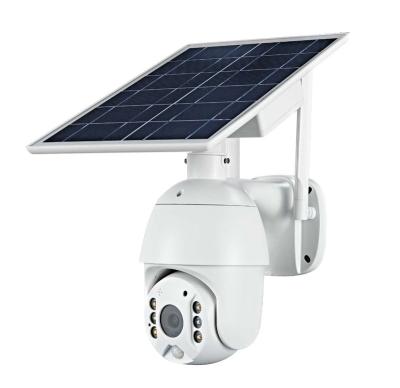 China PAN-TILT Wifi 2.5 Inch Outdoor Solar Powered P2P System Security Solar Powered Solar Battery 1080P PTZ Dome Camera Dome CCTV Camera for sale