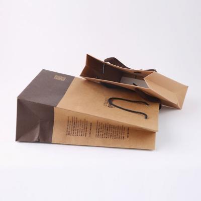 China Recyclable Cheap Custom Orange Stripe White Pearl Gift To Go Rectangular Garment Kraft Paper Bag Box Set With Die Cut Handleless Insert for sale