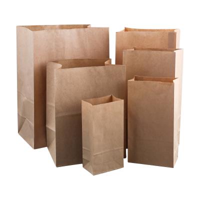 China Recyclable Customized Flat Handle Paper Bag Take Away SOS Kraft Paper Bag For Food With Logo Print for sale