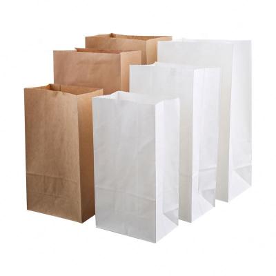 China Recycled Recyclable Custom For Food Grade Kraft Paper Bag Household Pouch Brown Kraft Paper Bag Printed Craft Paper Bag With Logo for sale