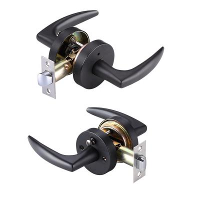 China Suitable for all kinds of US10B wooden and steel automatic rosette round rosette zinc alloy material door handle lever bedroom door lock release for sale