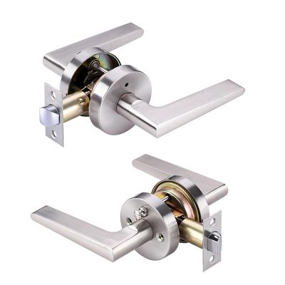 China Suitable for all kinds of wood and steel doors high quality handle lock with solid zinc alloy metal for bathroom interior privacy door handle lever lock for sale