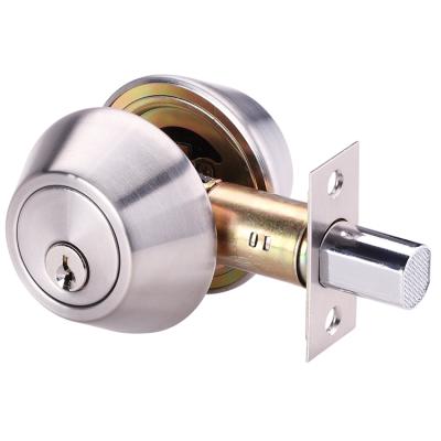 China Anti-theft Double Cylinder Round Shape Zinc Alloy Deadbolt Lock For Family Apartments for sale