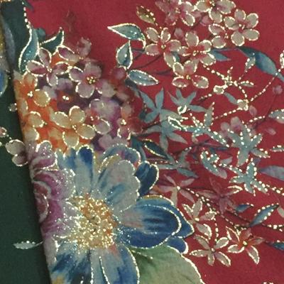 China Colorful FABRICS Flower Design And Heat Transfer Printing Gold Foil Film for sale