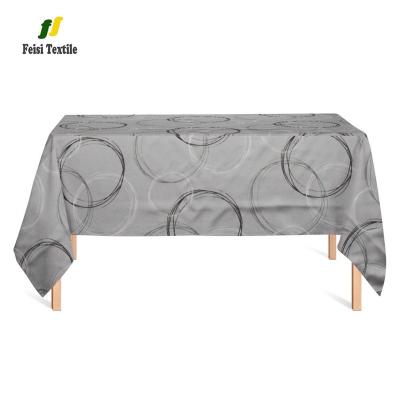 China Oilproof circle pattern geometric design edge tovaglia waterproof tablecloth for Italy market for sale