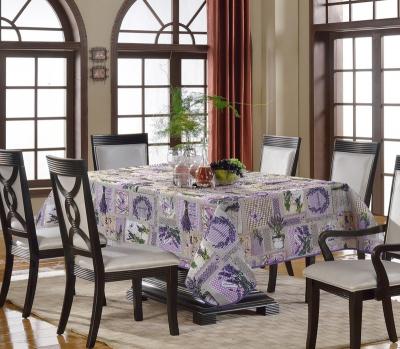 China Oilproof Purple Lavender Tablecloth Garland Butterfly Tablecloth for sale