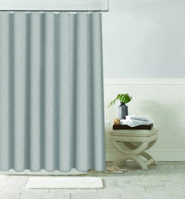 China Sustainable Geometric Style 3D Effect Design Solid Color Embossing Shower Curtain For Hotel Bathroom Decorative for sale