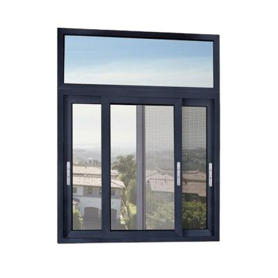 China Automatic Cheap Aluminum Bronze Single Sliding Aluminum Window Frame Pane Sliding Windows Color Bathroom Screen American for sale