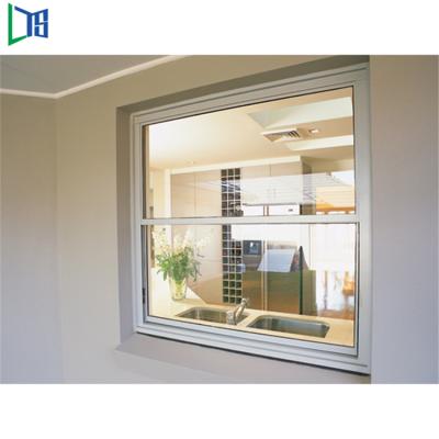 China Magnetic Screen Factory Price Tempered Glazed Aluminum Single Hung Window Frame For Kitchen for sale