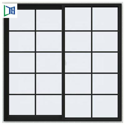 China Heat insulation gray aluminum fiberglass french doors interior and exterior double glazed window sliding doors for sale for sale