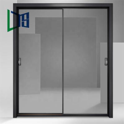 China Sound Insulation Sliding Double Glazed Doors With Lightweight Luxury Interior Design Made Of Aluminum for sale