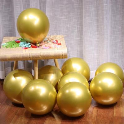 China Perfect Round Wedding Party Decoration 10 Inch Perfect Round Metallic Latex Helium Chrome Balloons for sale