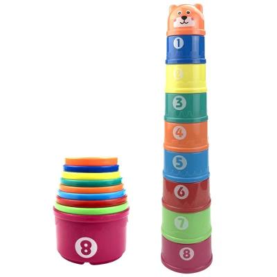 China Safety Winning OEM Customized Plastic Baby Stacks Cup Wholesale High Quality Colorful Educational Toy Set Suitable For Little Babies for sale