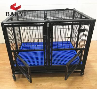 China Foldable Single Door Double Door Indoor Dog Houses For Sale With Plastic Flooring for sale