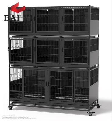 China Breathable Eco Friendy Pet Store Display Cage With Wheels for sale