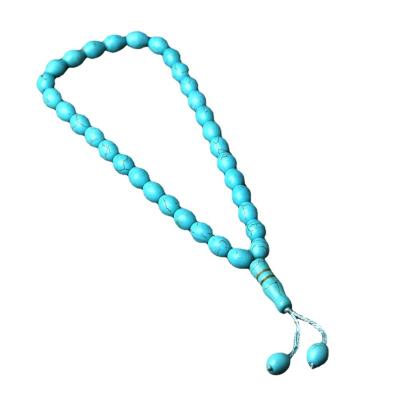 China New Turquoise CLASSIC Islamic Rosary Bracelets 33 Bracelets Muslim Tasbih for sale