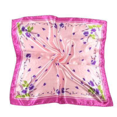 China Square Multi-Function Multi-Function Professional Square Hostess Scarf Small Satin Printed Scarf for sale