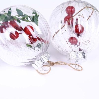 China Custom Christamas Christmas Home Decoration Ornaments LED Lights Christmas Tree Pendant Transparent Original Ornaments Christmas Balls for sale