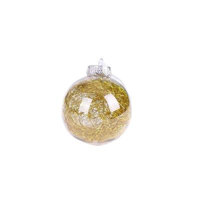 China 8CM Christmas PET Light Bulb Christmas Tree Decorative Decoration Pendant Transparent Christmas Ball for sale