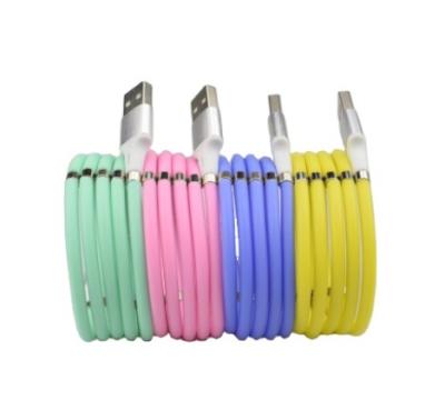 China Hot Selling Strong Magnetic Charging Cable Magnet USB Cable iPhone Charger Cable Easy Coil Macarons Fast Charging Charging Cable for sale