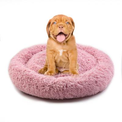 China Autumn Winter Washable Waterproof Faux Fur Removable Donut Cat Dog Pet Bed Soft Mat Travel Dog Bed for sale